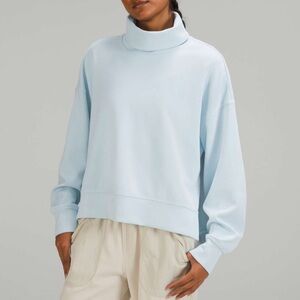 Lululemon Softstreme Turtleneck Pullover Sweatshirt Powder Blue Size 4